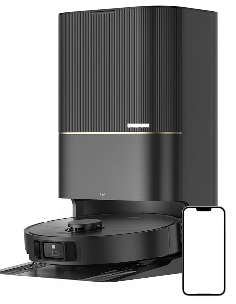 Robot Aspiradora y Trapeador Extraíble y Elevable, Succión de 12 000 Pa