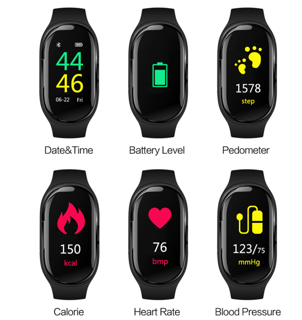 Smartwatch con Auriculares contra agua IP6