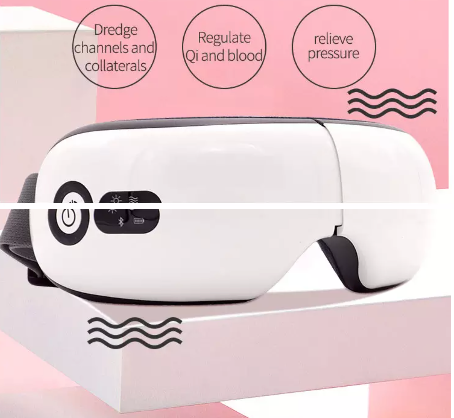 Masajeado ocular con vibración