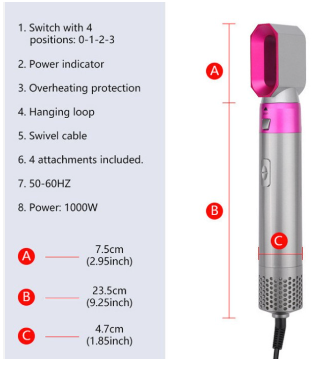 Rizador de pelo 5 en 1 multifuncional