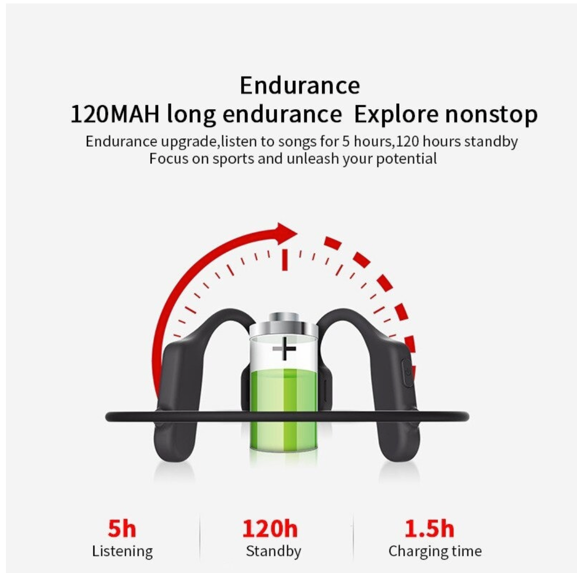 Auriculares de conducción ósea - Auriculares inalámbricos Bluetooth